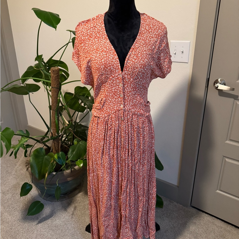 Floral Orange Dress